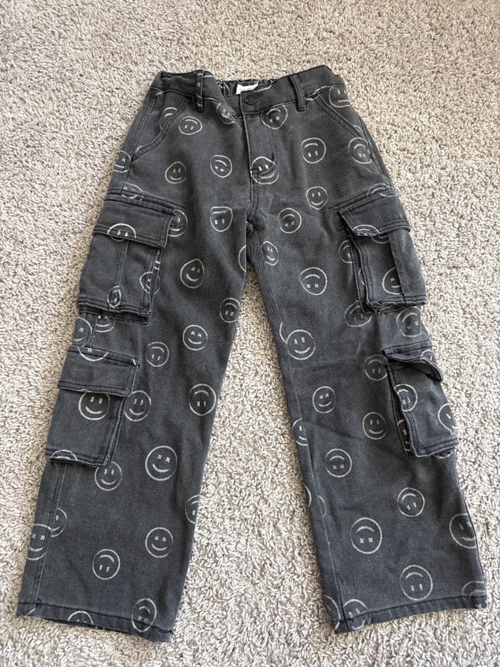 Little trouble baggy smiley jeans